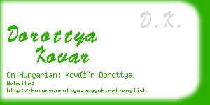 dorottya kovar business card